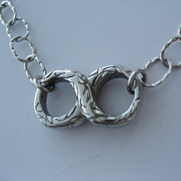 Large Eternity Stainless Steel Necklace - Picture 4 of 10